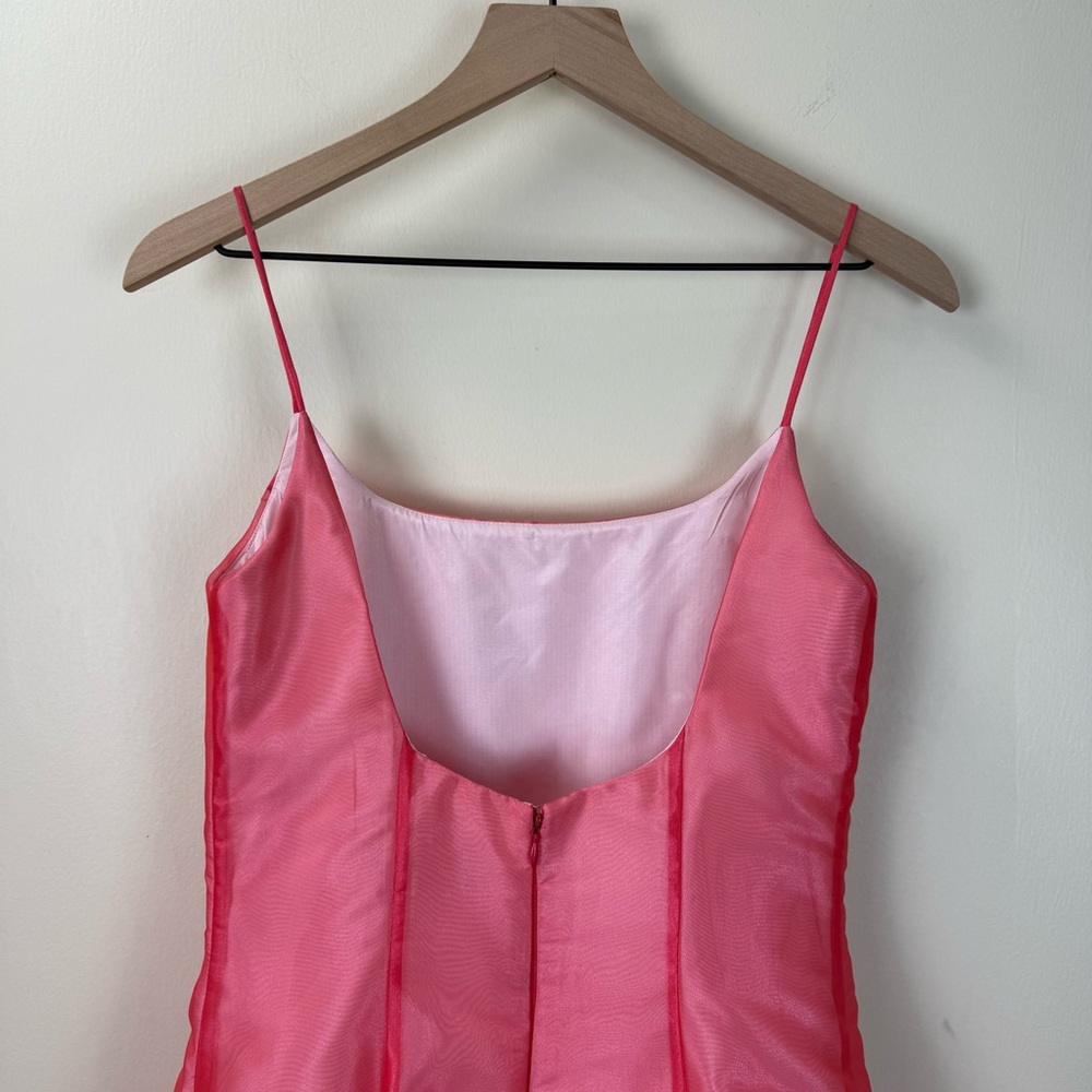 ABS by Allan Schwartz Iridescent Pink Evening Ball Gown Size 10 NWT Vintage Y2K - Picture 11 of 14